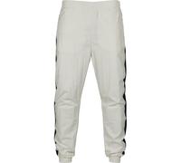 Urban Classics Herren Hose Side Striped Crinkle Track Pants Wht/Blk Größe: L