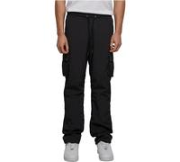 Cargohose URBAN CLASSICS "Urban Classics Herren Straight Leg Nylon Cargo Pants" Gr. M, US-Größen, schwarz Herren Hosen (72066340-M) schwarz