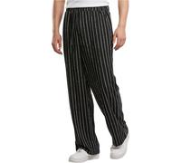 Urban Classics Men's TB7341-Striped Crinkle Resort Pants, Black/Offwhite, M