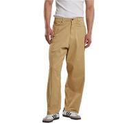 Stoffhose URBAN CLASSICS "Urban Classics Tapered Twill Baggy Pants", Herren, Gr. 38, Normalgrößen, beige (unionbeige), 99% Baumwolle, 1% Elasthan, unifarben, loose fit, Hosen (55917454-38) unionbeige