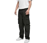 Urban Classics Cargohose Zip Away Pants Herren 100% Baumwolle Relaxed Fit unifarben Schwarz 3XL