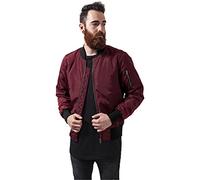 Urban Classics Herren Jacke 2-Tone Bomber Jacket, Gr. Small, Mehrfarbig (Burgundy/Black 619)