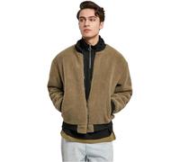 Winterjacke URBAN CLASSICS "Herren Boxy Sherpa Jacket" Gr. M, grün (tiniolive) Herren Jacken Übergangsjacken (16443645-M)