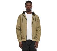 Urban Classics Herren Jacke Contrast Windrunner, winddichte Übergangsjacke mit Kapuze, Reißverschluss, Regular Fit, Khaki/black, M