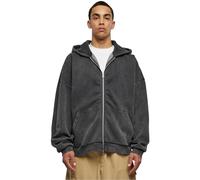 Urban Classics Reißverschlusspullover Heavy Sand Washed 90's Herren Schwarz XL