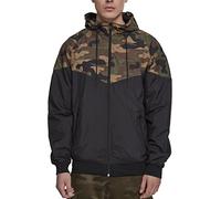Urban Classics Herren Jacke Pattern Arrow Windrunner TB2106, Gr. Medium (Herstellergröße: M), Mehrfarbig (Black/Wood Camo 00565)