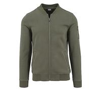 Urban Classics Herren Jacke Sweat Bomber Jacket, Gr. Medium, Grün (Olive 176)