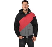 Urban Classics Herren Jacke Zig Zag Fastlane Jacket TB435, Gr. Small, Mehrfarbig (blkredgry 298)