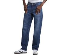 Urban Classics Herren Jeans Heavy Ounce Straight Fit Jeans, lässige Jeans für Männer, Straight Leg, Loose Fit, new dark blue washed, 32