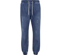 moderne URBAN CLASSICS Herren Jeans Kordelzug Taschen 450 g/m² mit Baumwolle Blau S