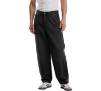 Urban Classics Herren Jeans Tapered Heavy Ounce Baggy – High Waist, 7/8, schwarzwashed