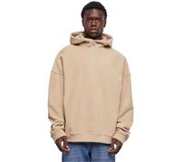 Urban Classics Herren Kapuzenpullover Oversized Polar-Fleece Half-Zip Beige Gr. M