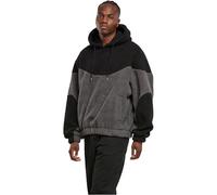 Urban Classics Herren Kapuzenpullover Weavy Colorblock Teddy Hoodie, lässiger Hoody aus Sherpa-Fleece, kuschelig weicher Oversized-Look, Größen S - XXL