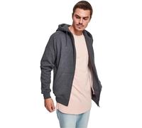 Urban Classics Herren Zip Hoody Jacke mit Kapuze Reißverschluss Loose Fit Charcoal 4XL