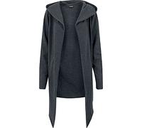 Urban Classics Long Hooded Open Edge Cardigan TB1389, color:charcoal, groesse herren:XXL
