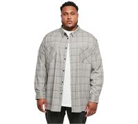 Urban Classics Long Oversized Checked Greyish Shirt in Gr. XL in Grau