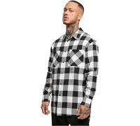 Urban Classics Long Oversized Checked Shirt in Gr. M in Schwarz
