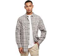 Urban Classics Langarmhemd Oversized Kariert – 100% Baumwolle – Grau/Schwarz Größe S