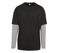 Urban Classics Oversized Double Layer Striped LS Tee Männer in Gr. XL in Schwarz