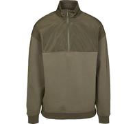 Urban Classics Herren Military Troyer Pullover, Grün (Olive 00176), Large (Herstellergröße: L)