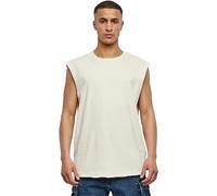 Urban Classics Herren Open Edge Sleeveless Tee - Locker geschnittenes Muskelshirt aus 100% Baumwolle, ärmellos, Sommer Tank Top für Sport & Freizeit,Whitesand,3XL