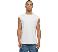 Urban Classics Tanktop Open Edge – ärmellos, locker geschnitten, 100% Baumwolle – Weiß L