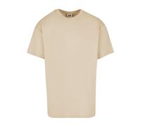 Urban Classics Herren Organic Basic Tee - Regular Fit T Shirt aus Bio Baumwolle mit Rundhals im minimalistischen Streetwear Style für Alltag Freizeit und Casual Outfits,Sand,M