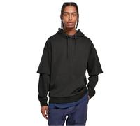 Urban Classics Herren Oversized Doublesleeve Hoody Sweatshirt, Black, XXL