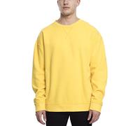 Urban Classics Herren Pullover Oversized Sweatshirt Open Edge Crewneck Pulli, Farbe chrome yellow, Größe S