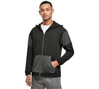Sweatjacke URBAN CLASSICS "Urban Classics Herren Oversized Patch Zip Hoody" Gr. S, schwarz (black, charcoal) Herren Sweatjacken (55065468-S) black, charcoal
