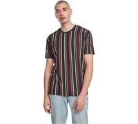 Urban Classics Herren Printed Oversized Retro Stripe Tee T-Shirt, midnightnavy/burnedred, XXL
