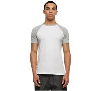 Urban Classics Herren Raglan Contrast Tee - Kurzarm T-Shirt aus Baumwolle mit farblich abgesetzten Ärmeln im sportlichen Raglan Stil für Freizeit & Streetwear,Wht/Gry,5XL