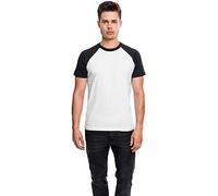 Urban Classics Herren Raglan Contrast Tee T Shirt, Weiß/Schwarz, XL EU