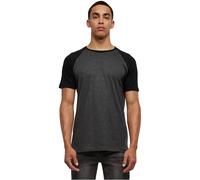 Urban Classics Herren Raglan Contrast Tee - Kurzarm T-Shirt aus Baumwolle mit farblich abgesetzten Ärmeln im sportlichen Raglan Stil für Freizeit & Streetwear,Cha/Blk,XXL
