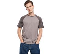 Urban Classics Herren Raglan Contrast Tee - Kurzarm T-Shirt aus Baumwolle mit farblich abgesetzten Ärmeln im sportlichen Raglan Stil für Freizeit & Streetwear,Asphalt/Darkshadow,5XL