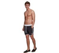 Urban Classics Herren Badehose Retro Swimshorts mit Kordelzug Schwarz Größe 5XL