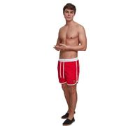 Urban Classics Retro Swimshorts TB2050, color:firered/white, groesse herren:L