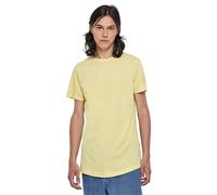 Urban Classics Herren Shaped Long Tee - Langes T-Shirt aus Baumwolle mit abgerundetem Saum, Kurzarm Basic im modernen Streetwear Look für Alltag & Freizeit,Vintagesun,M