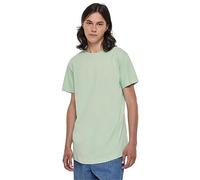Urban Classics Herren Shaped Long Tee - Langes T-Shirt aus Baumwolle mit abgerundetem Saum, Kurzarm Basic im modernen Streetwear Look für Alltag & Freizeit,Vintagegreen,XL