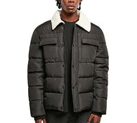 Urban Classics Sherpa-Kragen Steppjacke Gepolstert Schwarz Größe S