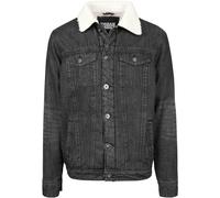 Urban Classics Männer Jeansjacken Sherpa in schwarz L schwarz