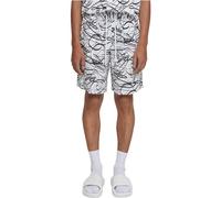 Urban Classics Herren Shorts AOP Viscose Resort Shorts, Männer Shorts mit Alloverprint, Regular Fit, erhältlich, Größen S-5XL