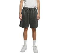 Sweatshorts URBAN CLASSICS "Urban Classics Herren Heavy Stone Washed Sweat Shorts", Herren, Gr. L, US-Größen, schwarz, 70% Baumwolle, 30% Polyester, unifarben, relaxed fit, Hosen Sweatshorts (29843140