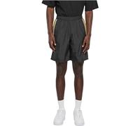 Urban Classics Herren Shorts Piped Track Shorts, Trainingsshorts für Männer, Loose Fit Sportshorts, knielang, black, L