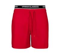 moderne Urban Classics Herren Hose Kordelzug Taschen 100 g/m² Rot/Schwarz L