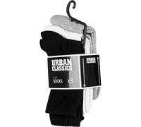 Urban Classics Herren Socken Sport Socks 3 - Pack TB1471, Gr. 43/46, Mehrfarbig (Blk/Wht/Gry 514)