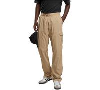 stylische URBAN CLASSICS Herren Jeans Straight Fit Kordelzug Taschen Beige L
