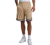 Urban Classics - Stripes Mesh Unionbeige/Black/White - Shorts - Beige - S - 100% Polyester Beige S