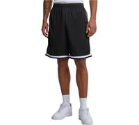 Urban Classics Shorts Stripes Mesh - weit geschnitten, atmungsaktiv, Streifen - Herren Gr. L Schwarz