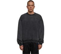 Urban Classics Herren Sweatshirt Acid Washed Schwarz Größe S